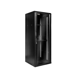 Rack 32U de Piso  600 x 600mm  Puerta de cristal  4 Ventiladores