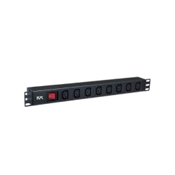 PDU de 8 IEC C13 con Interruptor - Cable 2m - Carcasa de aluminio.