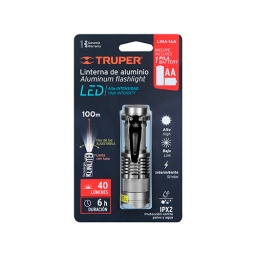 Linterna Aluminio 1 LED (35Lum) 1 pila AA - Truper