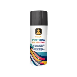 Pintura Aerosol 400Ml Negro Mate Ref.4 - Secur