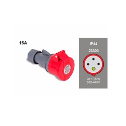 Base Area Industrial 16A 3P+T 380V IP44 Rojo - Famatel