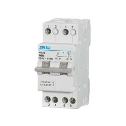 Interruptor Doble Via de Riel DIN 2P 40A - Seltir