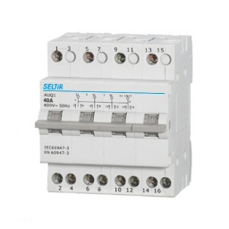 Interruptor Doble Via de Riel DIN 4P 40A - Seltir