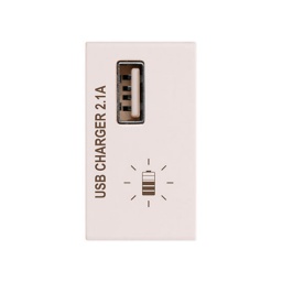 Módulo Cargador USB 2.1A · Blanco · Serie Duomo - Conatel