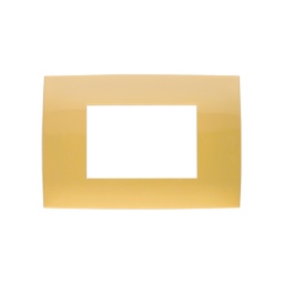 Plaqueta de 3 mdulos  Amarillo Claro  Serie Presta - Conatel