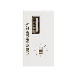 Módulo Cargador USB 2.1A · Blanco · Serie Presta Pro - Conatel