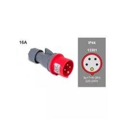 Ficha Industrial 16A 3P+T+N 380V IP44 Rojo - FAMATEL